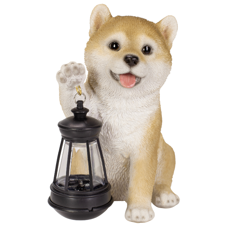 ソーラーランプを 持つ柴犬 | 業者様向け・WooBia仕入れサイト